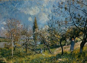 Huerto en primavera de Alfred Sisley